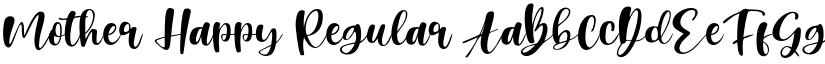 Mother Happy Regular font