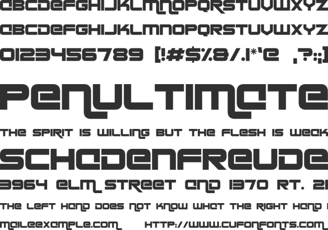 mechanoid font preview