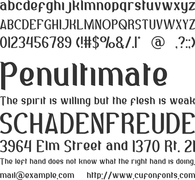 Batubara font preview