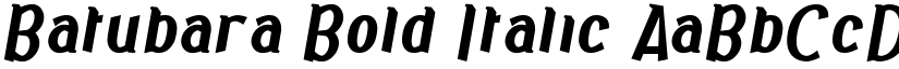 Batubara Bold Italic font