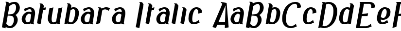 Batubara Italic font