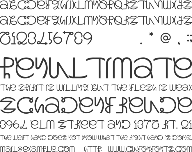 phew font preview