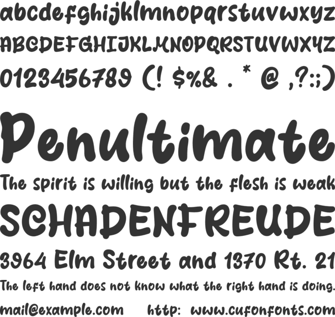 HiMoms font preview