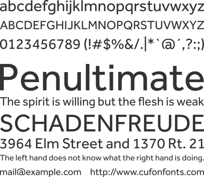 Effra font preview