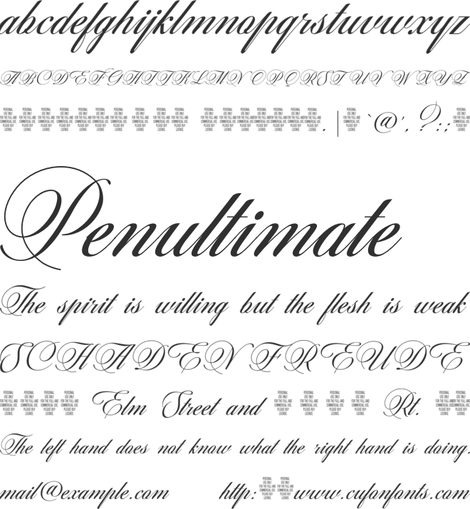 Thei Personal Use font preview