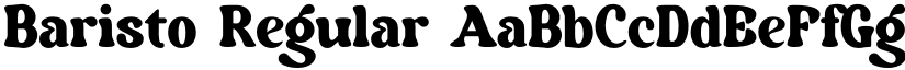 Baristo Regular font