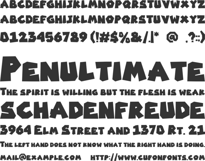 Retro Mario font preview