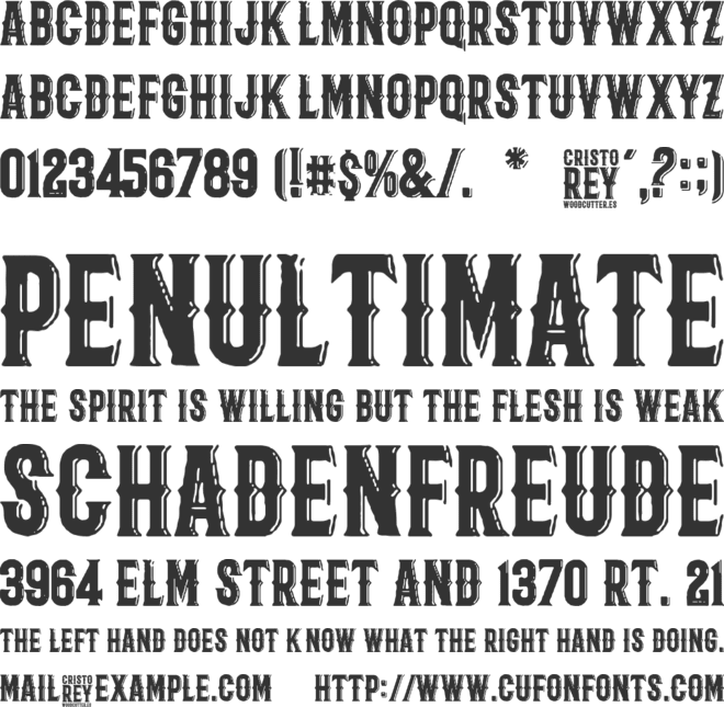 Cristo Rey font preview