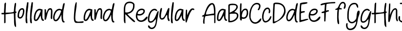 Holland Land Regular font