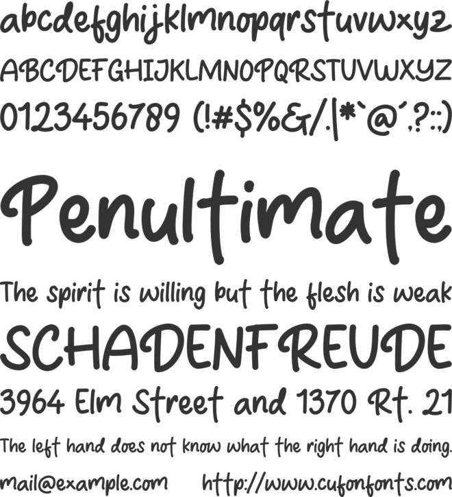 Prilly Monly font preview
