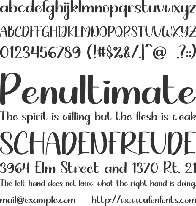 Im Jealous font preview