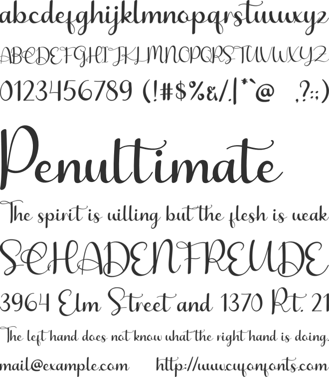 Christmas Angel font preview