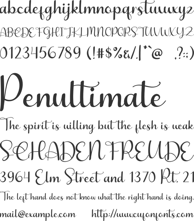 Christmas Angel font preview