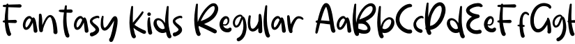 Fantasy kids Regular font