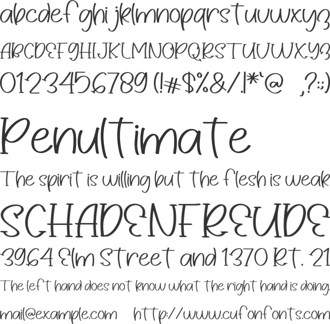 Katybell font preview