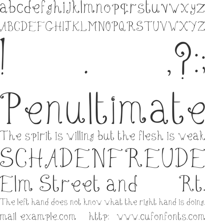 Swirlyq font preview