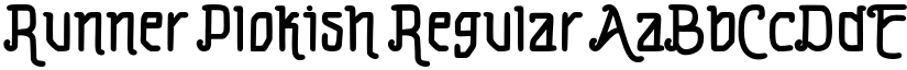 Runner Plokish font download