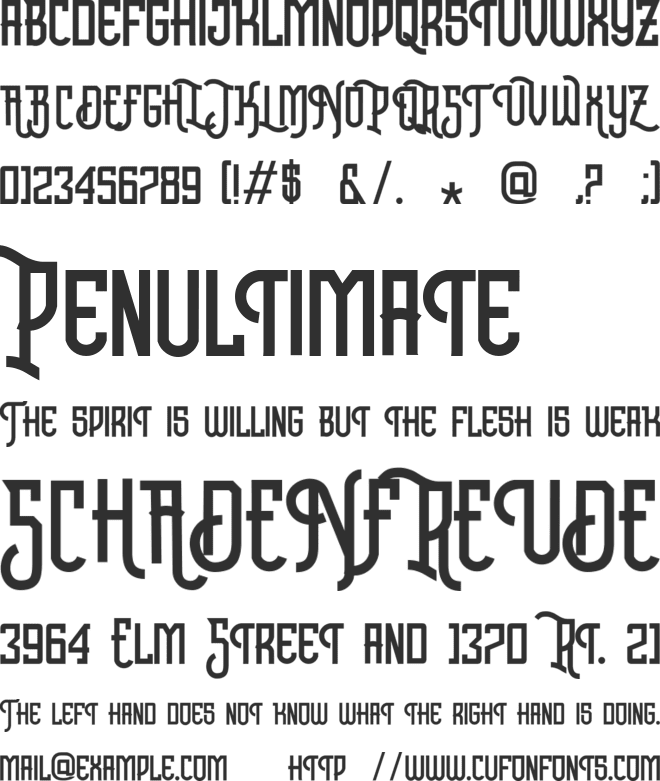Quicker Machine font preview
