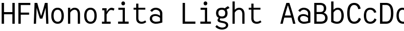 HFMonorita Light font