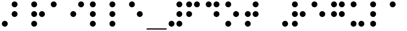 Braille_6dot Regular font