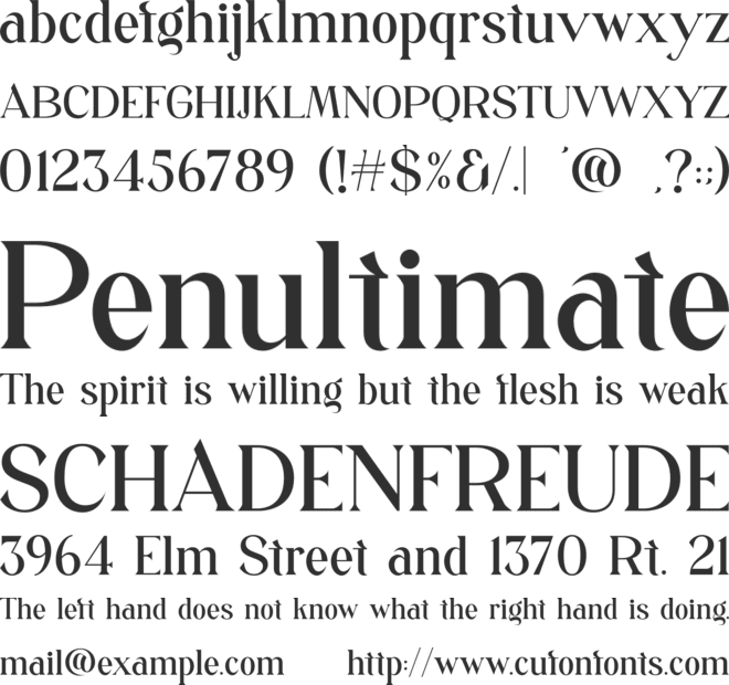 Dusther font preview