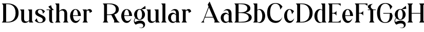 Dusther Regular font