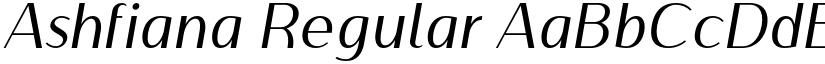 Ashfiana Regular font