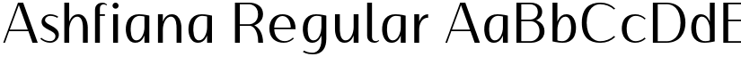 Ashfiana Regular font