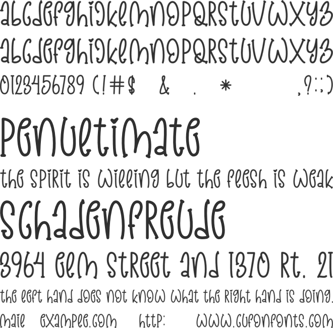 Easter Display font preview