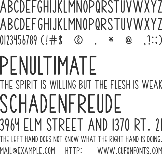 Day Display font preview