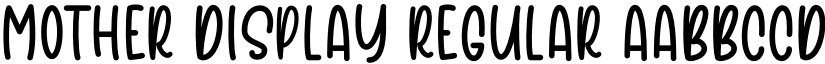 Mother Display Regular font