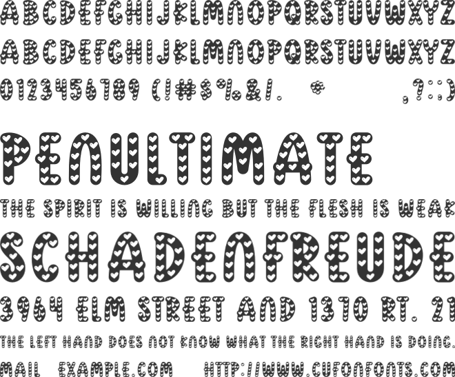 Spring Love Display font preview