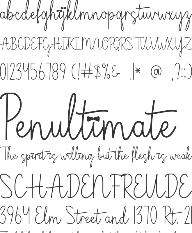 Girl Boy font preview