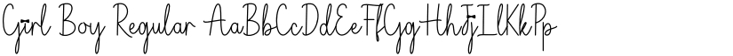 Girl Boy Regular font
