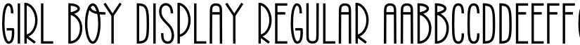 Girl Boy Display Regular font