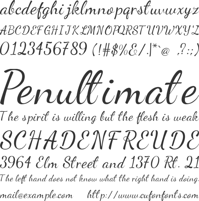 Bellaif font preview