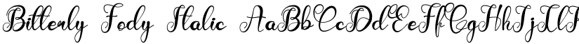 Bitterly Fody Italic font