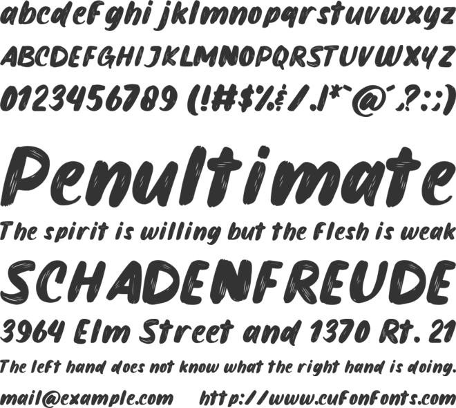 Rumble Monster font preview