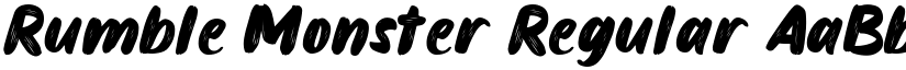 Rumble Monster Regular font