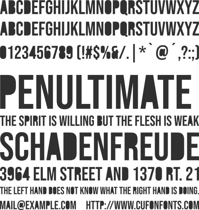 Black Out Midnight Two font preview