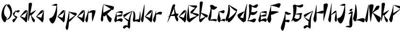 Osaka Japan Regular font
