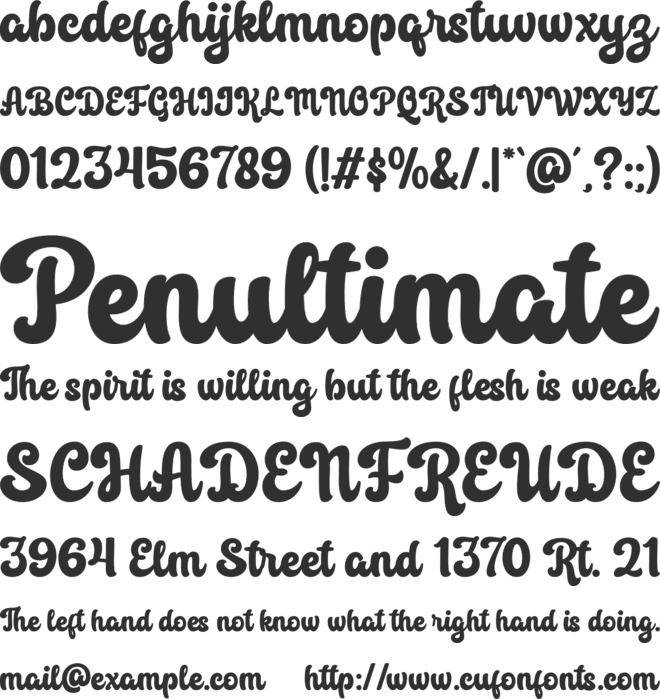 Luckie Bluchi font preview