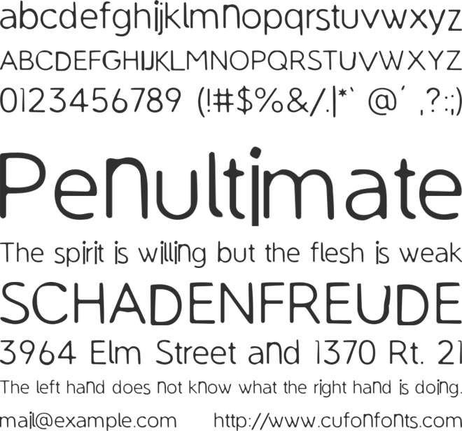 Nevermind Nr 2 font preview