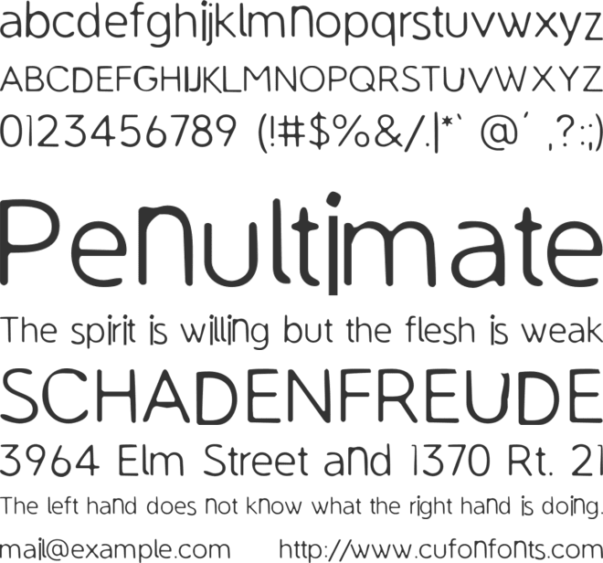 Nevermind Nr 2 font preview