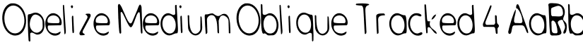 Opelize Medium Oblique Tracked 4 font