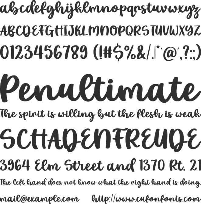 Bread Lovely font preview