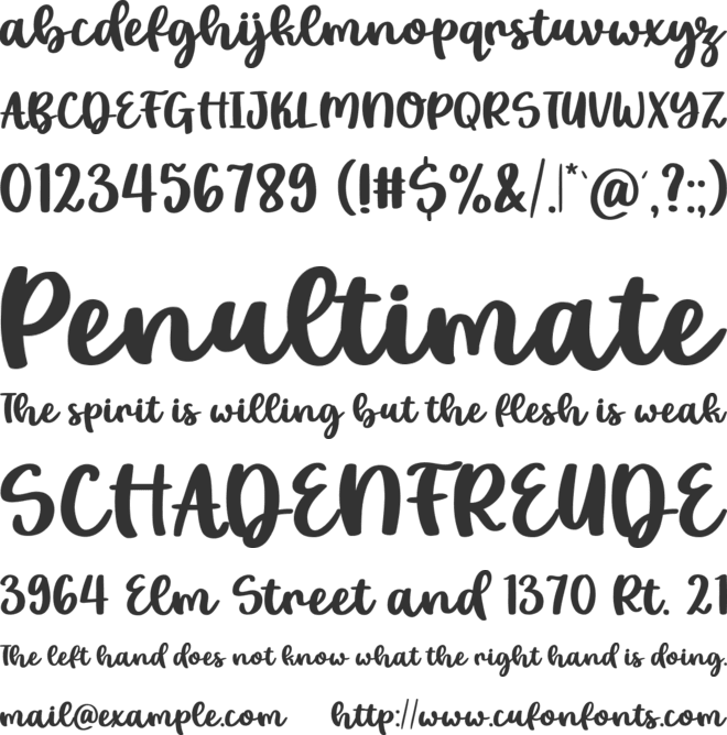 Bread Lovely font preview