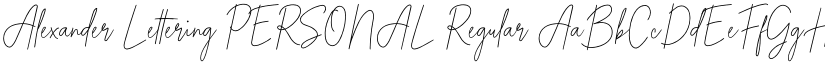 Alexander Lettering PERSONAL Regular font