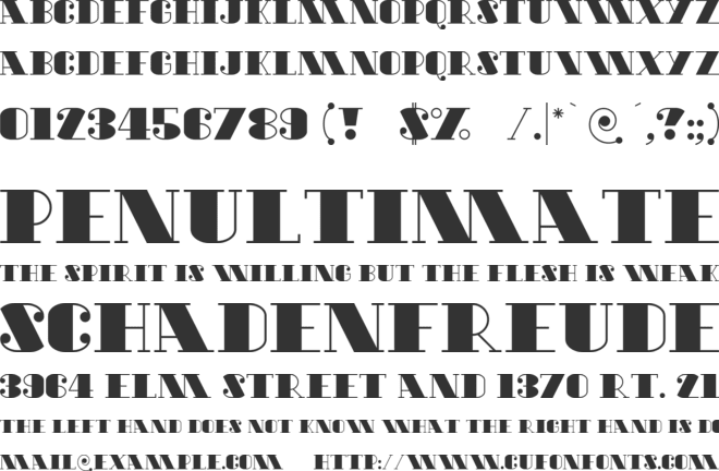 Silver Falcon font preview