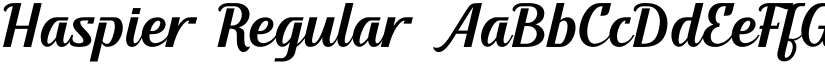 Haspier Regular font